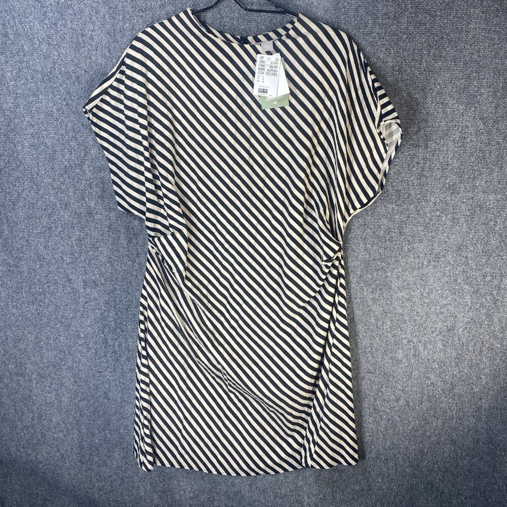 H M Dress Women Striped Large Sheath